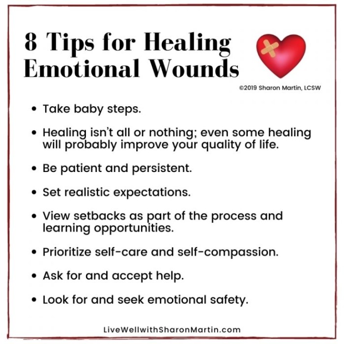Healing exercise through wounds emotional Healing exercise through wounds emotional